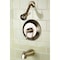 Kingston Brass Tub and Shower Faucet, 3, Wall Mount, Antique Brass KB3633AL - alternate 2